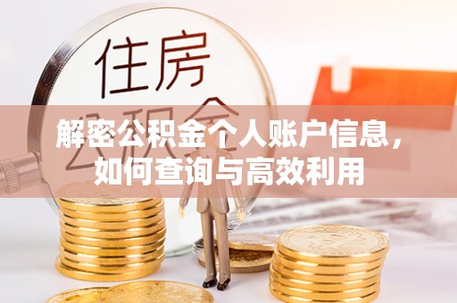 郁南解密公积金个人账户信息，如何查询与高效利用