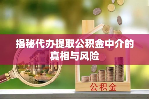 郁南揭秘代办提取公积金中介的真相与风险