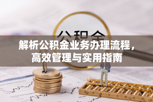 郁南解析公积金业务办理流程，高效管理与实用指南