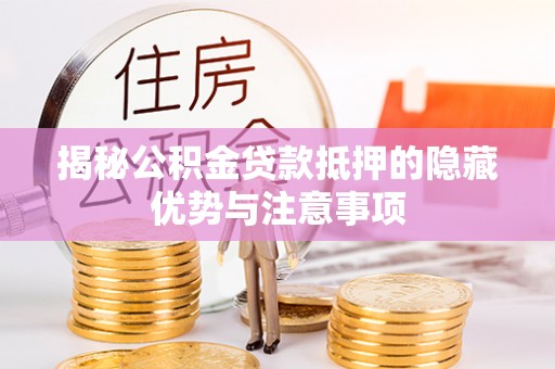郁南揭秘公积金贷款抵押的隐藏优势与注意事项