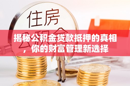 郁南揭秘公积金贷款抵押的真相，你的财富管理新选择