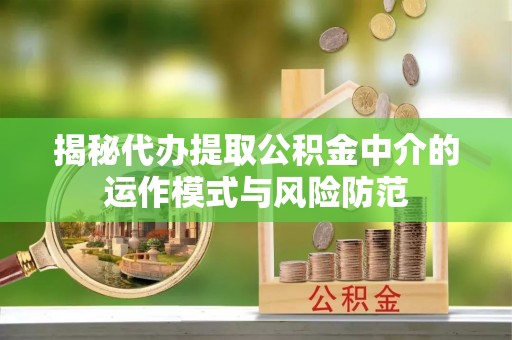 郁南揭秘代办提取公积金中介的运作模式与风险防范