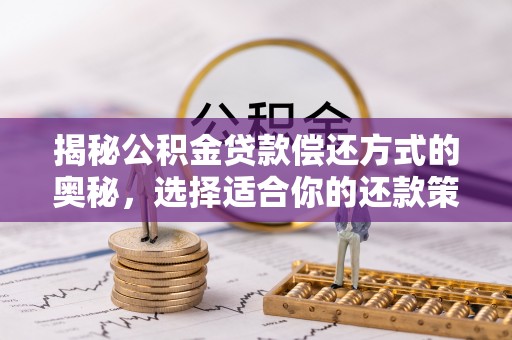 郁南揭秘公积金贷款偿还方式的奥秘，选择适合你的还款策略